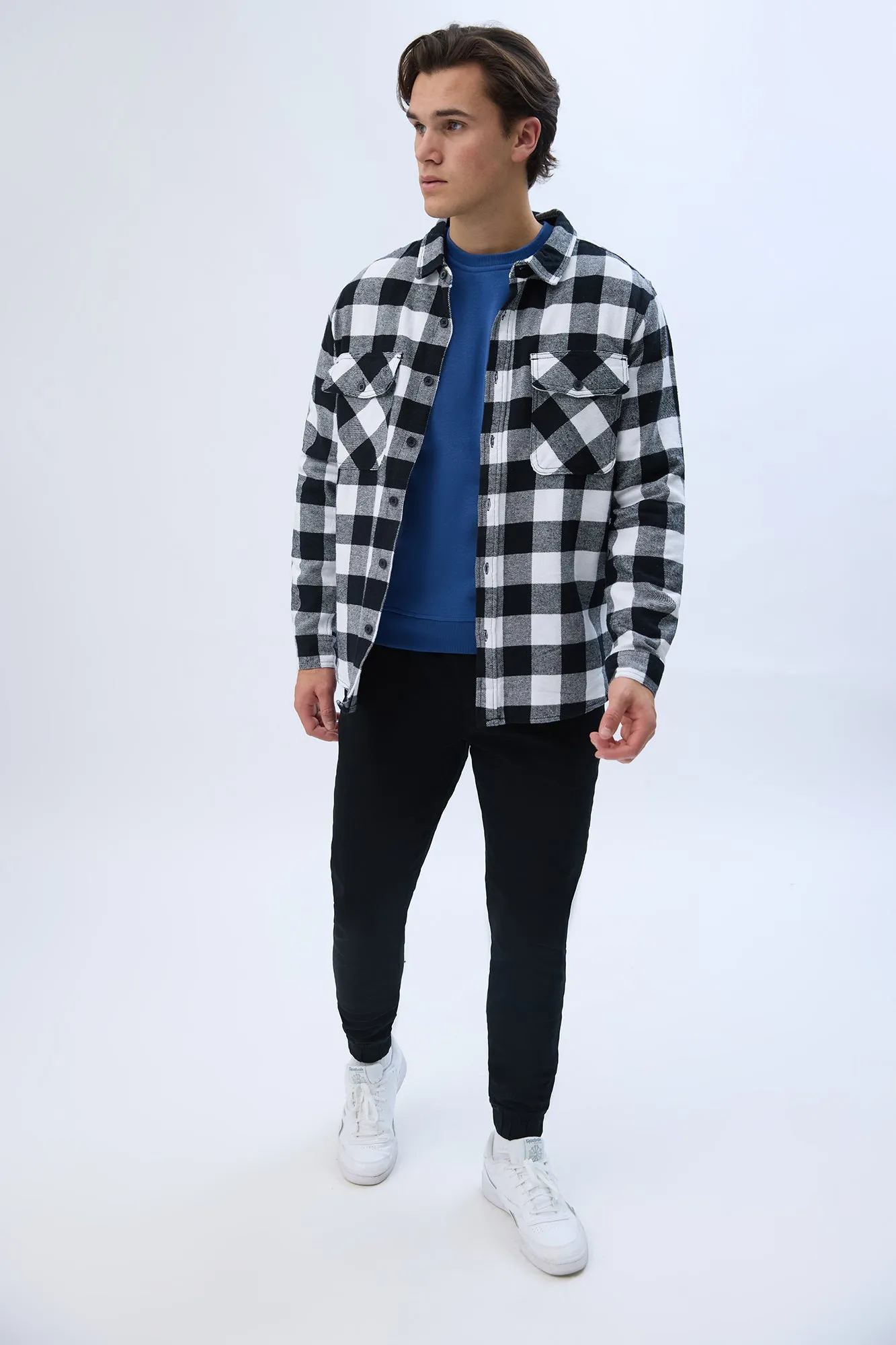 North Western 2 Pocket Buffalo Plaid Flannel Overshirt sold by Bluenotes product image thumbnail 5