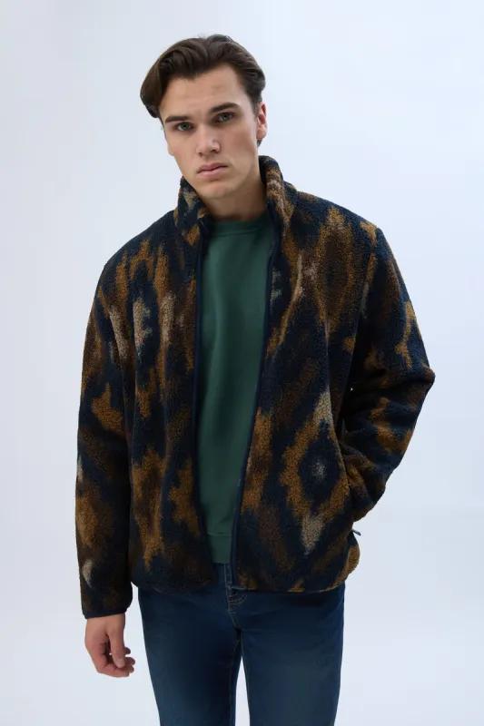 North Western Zip-Up Sherpa Jacket sold by Bluenotes