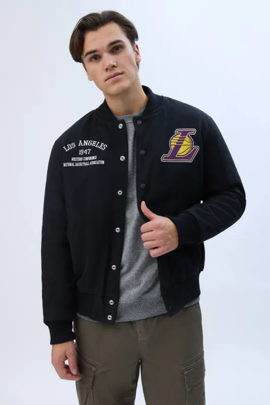 Los Angeles Lakers Graphic Varsity Bomber Jacket sold by Bluenotes