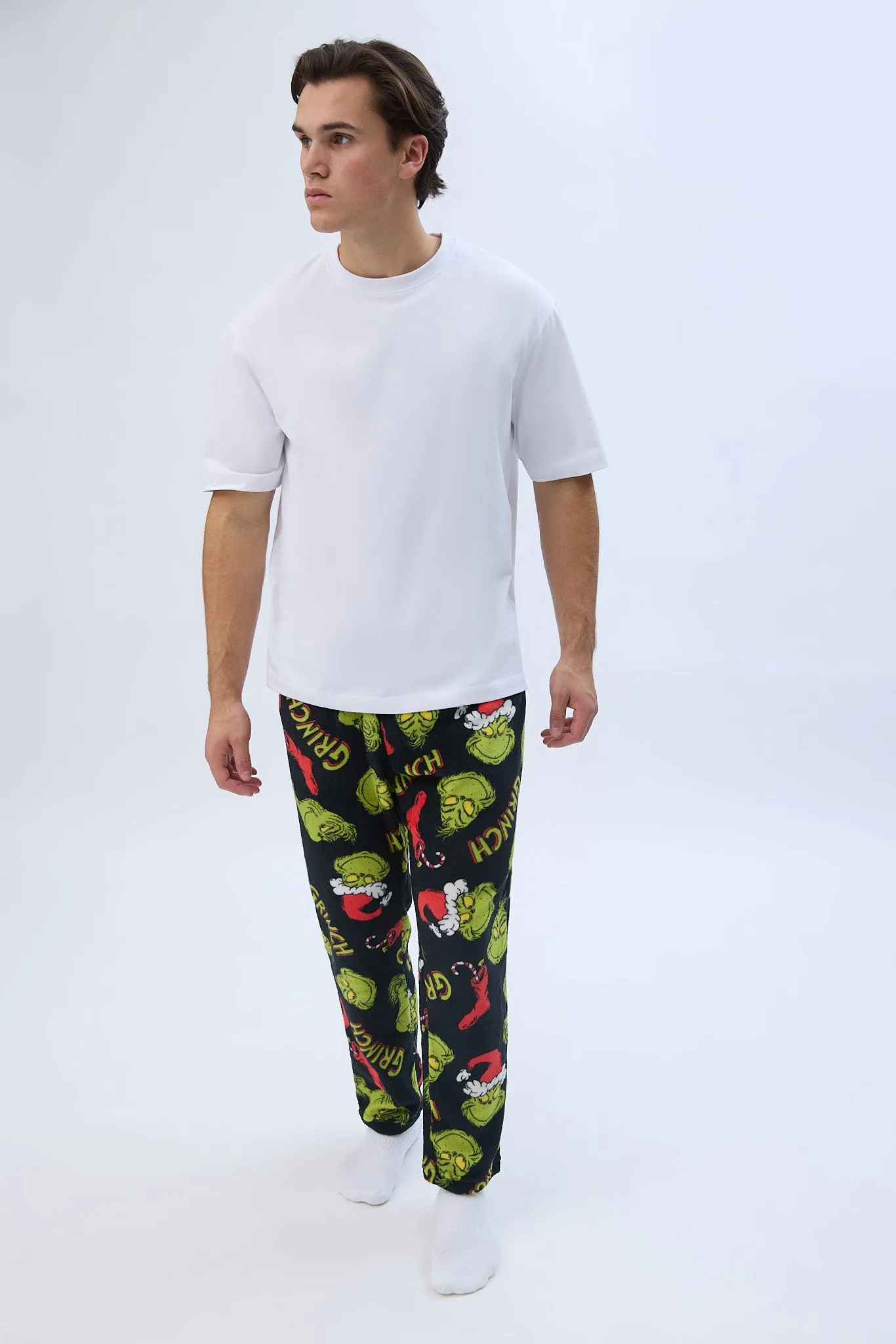 The Grinch Printed Plush Pajama Pants sold by Bluenotes product image thumbnail 4
