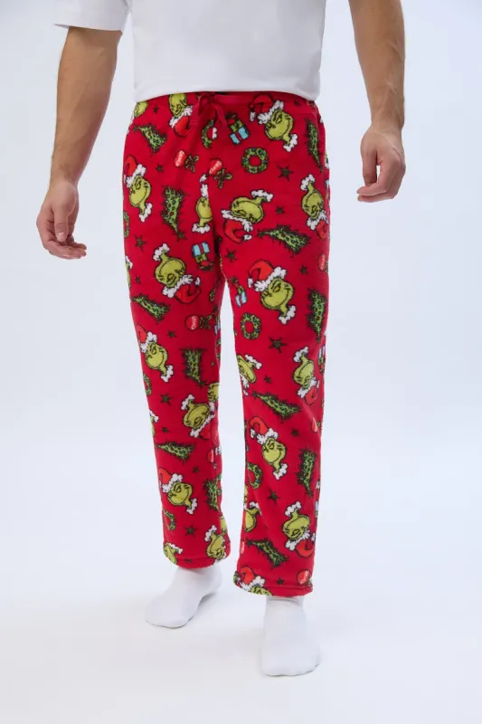 The Grinch Wreath Printed Plush Pajama Pants made by Aeropostale