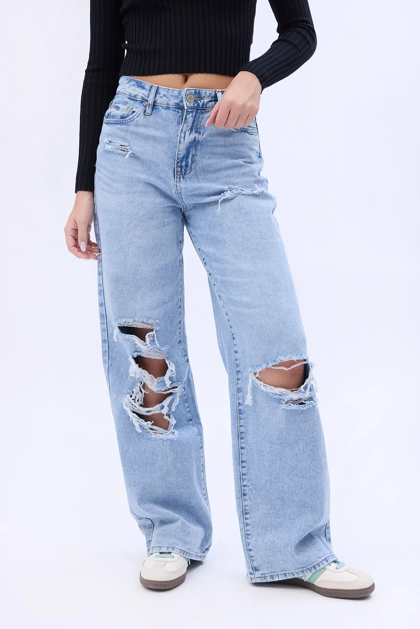 Super High Rise Wide Leg Jeans sold by Bluenotes