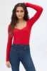 Ribbed Knit Long Sleeve Sweetheart Neckline Bodysuit sold by Bluenotes