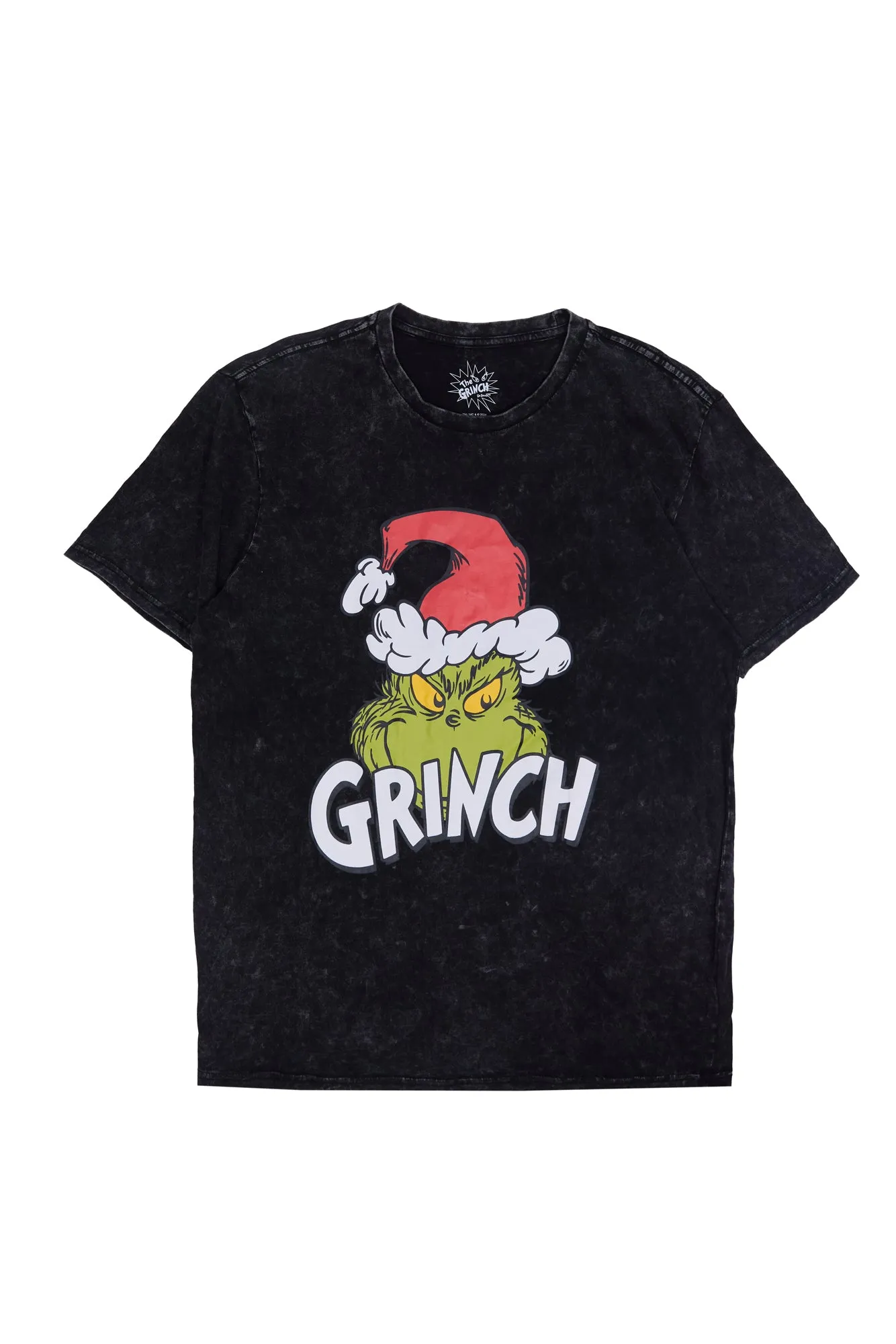 The Grinch Graphic Acid Wash Tee sold by Bluenotes