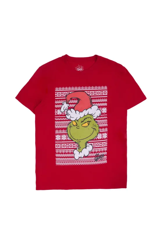 The Grinch Ugly Christmas Sweater Graphic Tee sold by Bluenotes