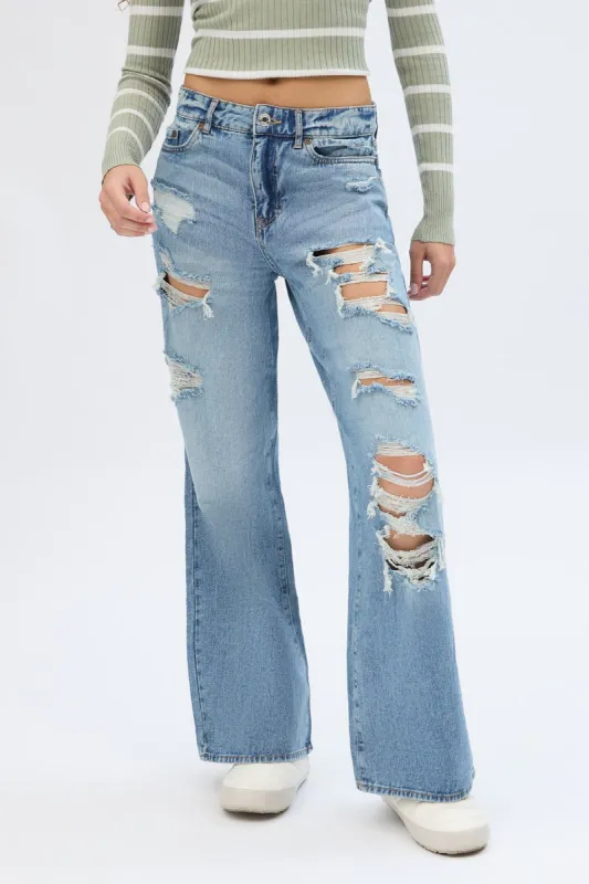 Super High Rise Wide Leg Jeans sold by Bluenotes