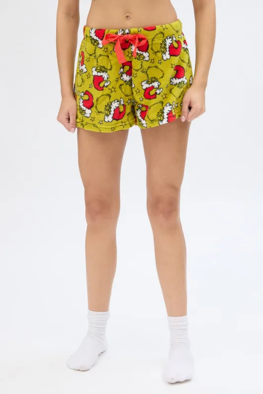 The Grinch Printed Pajama Shorts made by Aeropostale