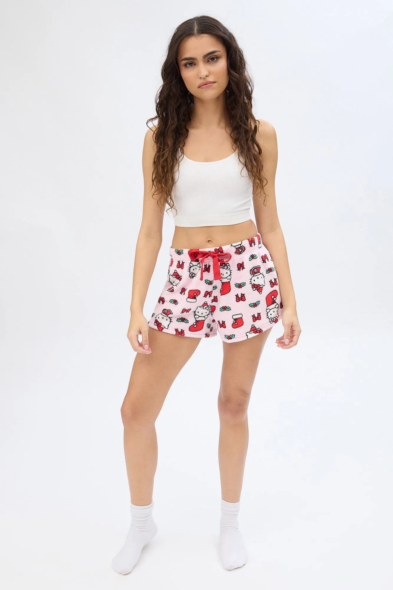 Hello Kitty Stockings Printed Pajama Shorts sold by Bluenotes product image thumbnail 3