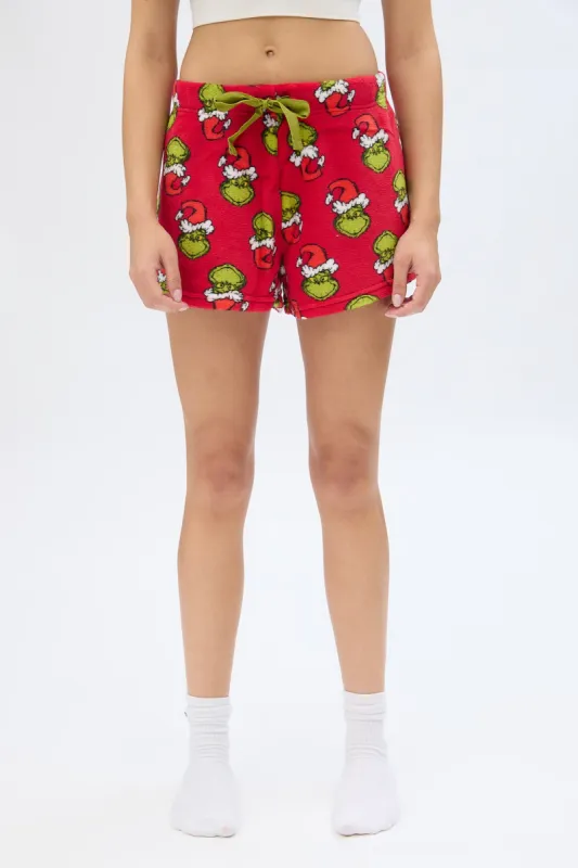 The Grinch Printed Pajama Shorts sold by Bluenotes