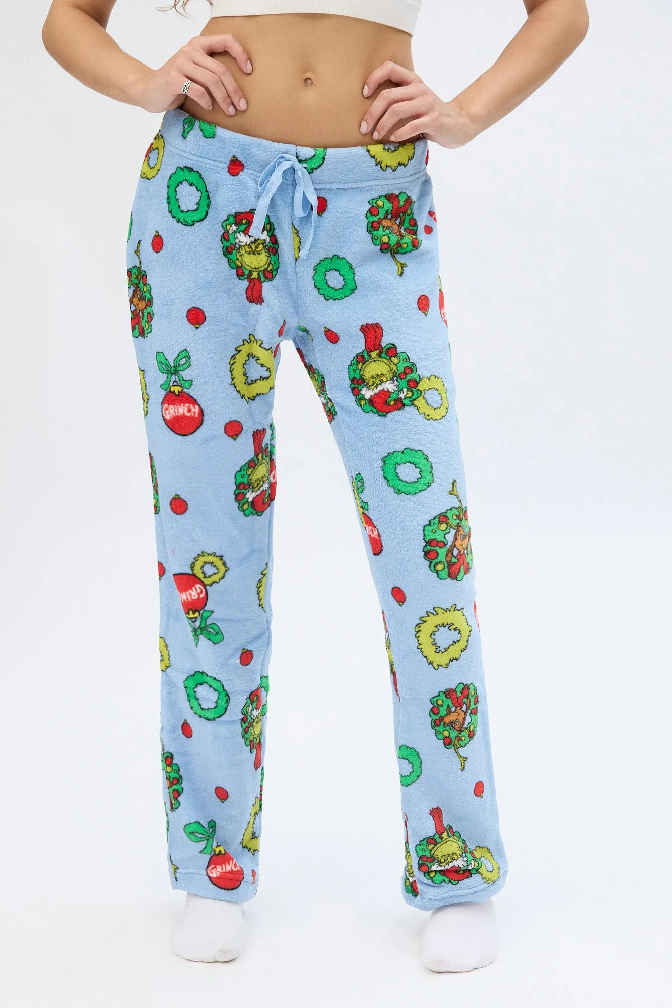 The Grinch Ornaments Printed Pajama Pants sold by Bluenotes