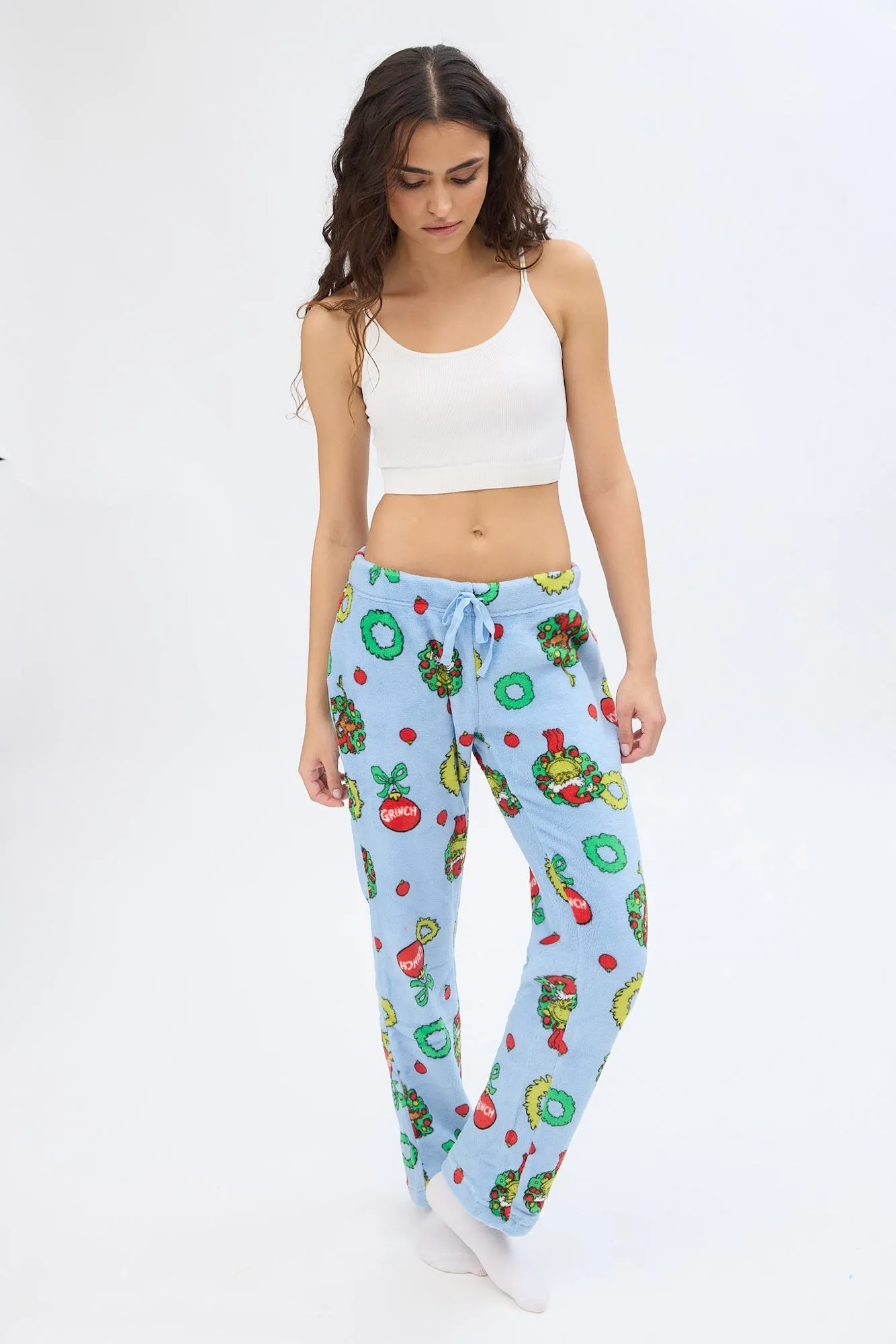 The Grinch Ornaments Printed Pajama Pants sold by Bluenotes product image thumbnail 3