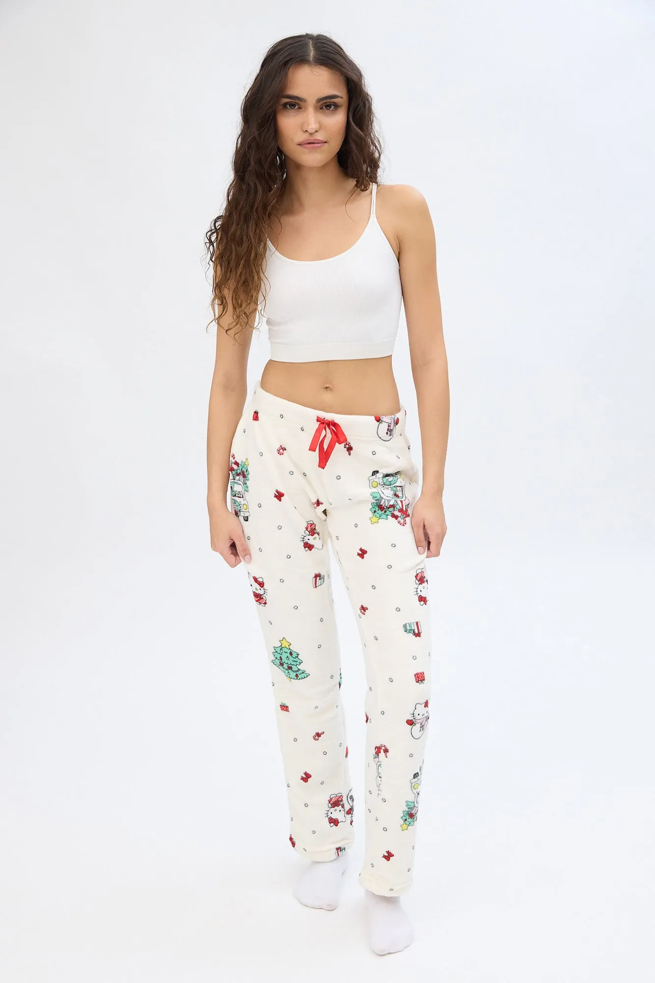Hello Kitty Christmas Tree Printed Pajama Pants sold by Bluenotes product image thumbnail 3
