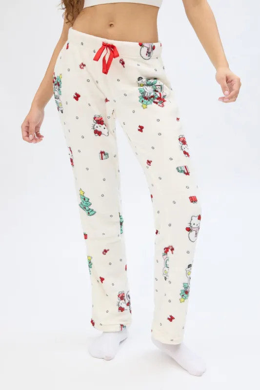 Hello Kitty Christmas Tree Printed Pajama Pants sold by Bluenotes