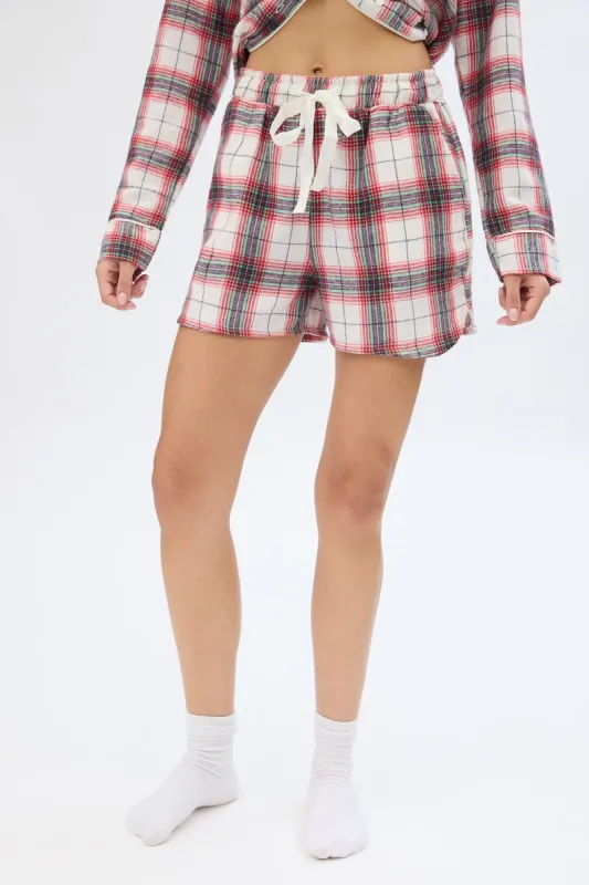 Plaid Flannel Pajama Shorts sold by Bluenotes