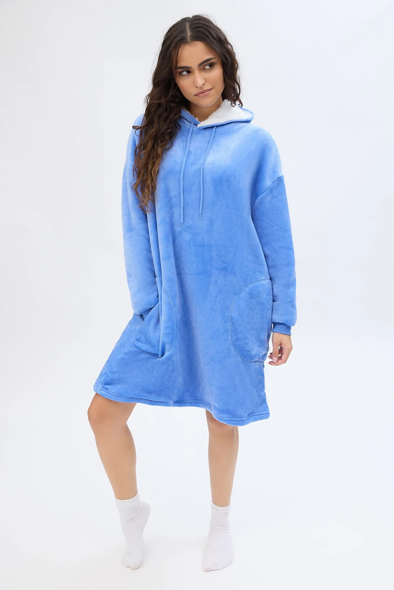 Printed Plush Blanket Hoodie sold by Bluenotes product image thumbnail 4