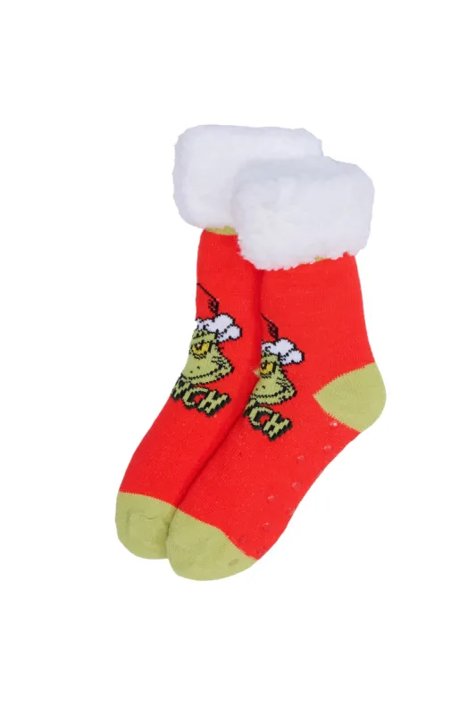 The Grinch Hat Sherpa-Lined Reading Socks sold by Bluenotes