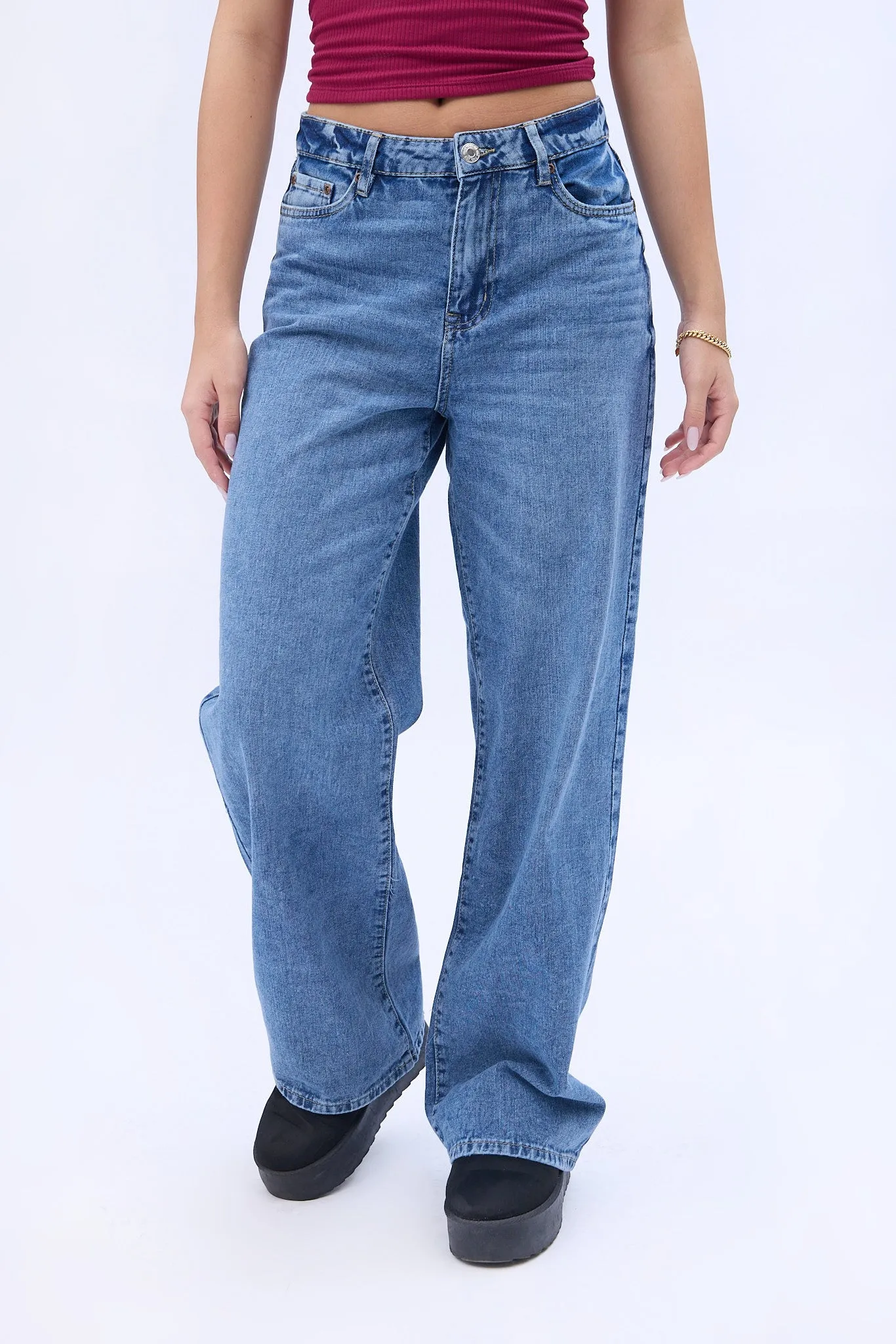 Super High Rise Wide Leg Jeans sold by Bluenotes