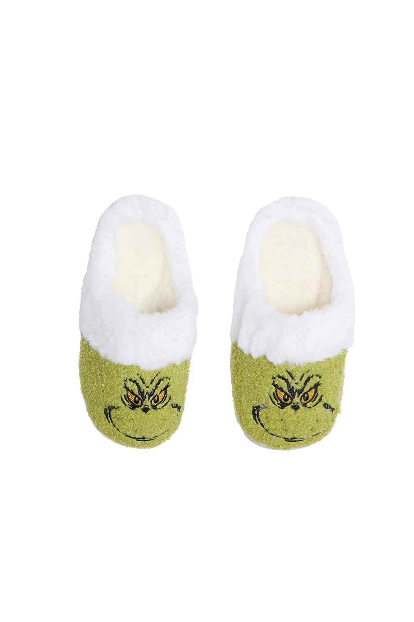 The Grinch Smirk Slippers sold by Bluenotes