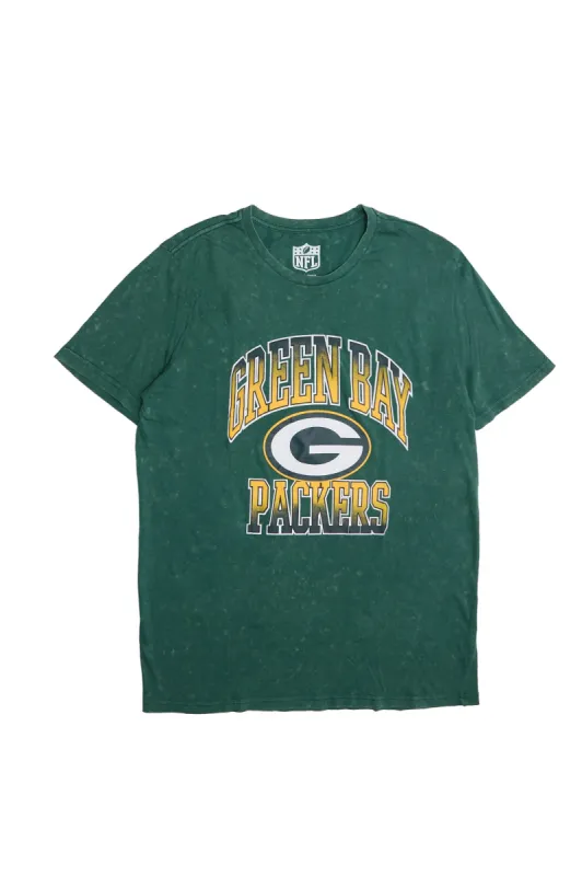 Green Bay Packers Graphic Acid Wash Tee sold by Bluenotes