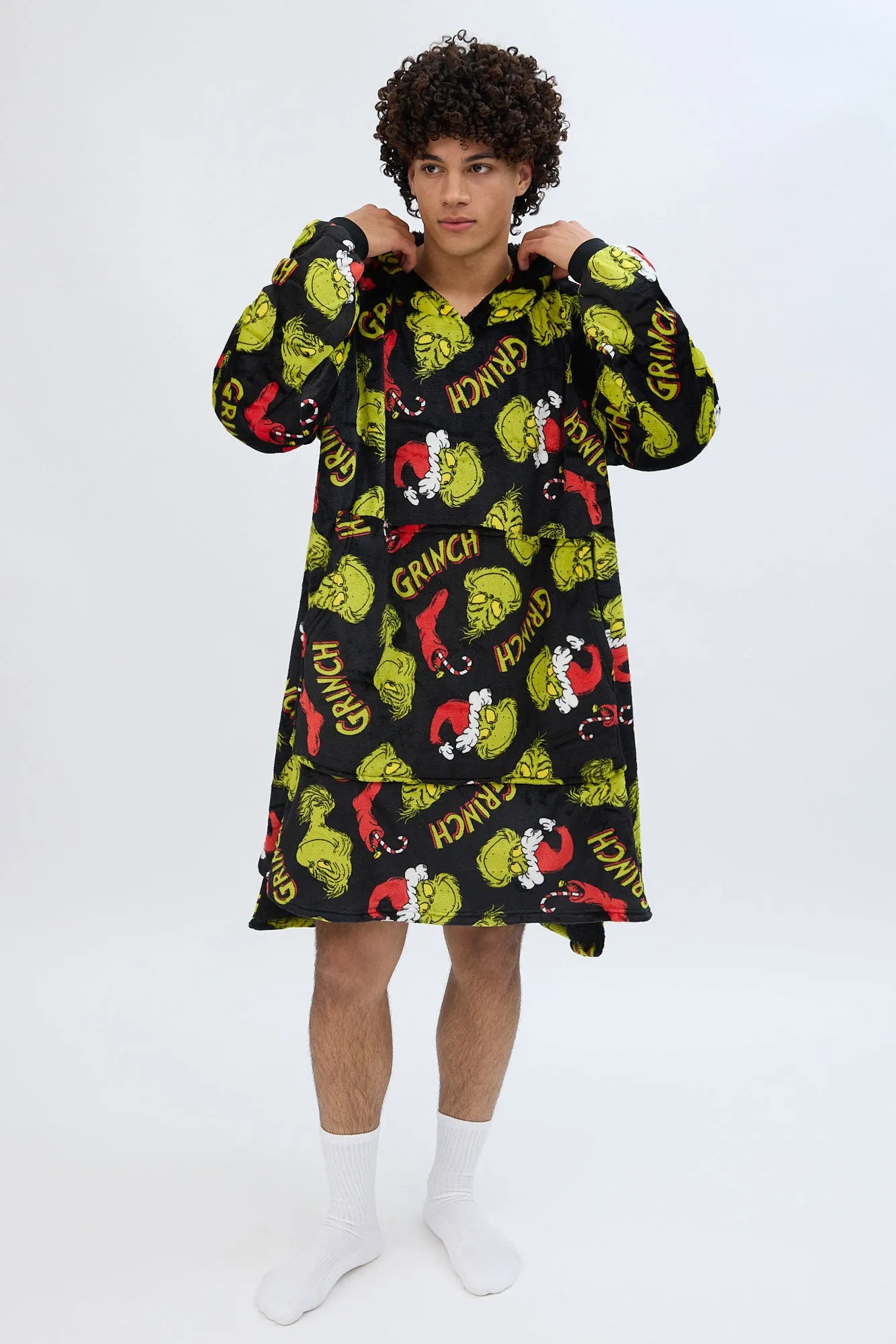 The Grinch Printed Oversized Hoodie sold by Bluenotes