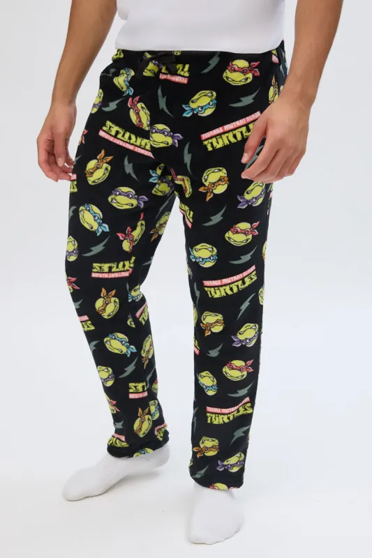 Teenage Mutant Ninja Turtles Faces Printed Plush Pajama Pants sold by Bluenotes