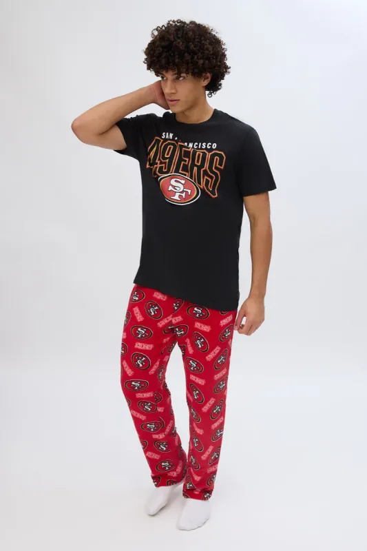 San Francisco 49ers Graphic Pajama Tee And Plush Pants Set sold by Bluenotes