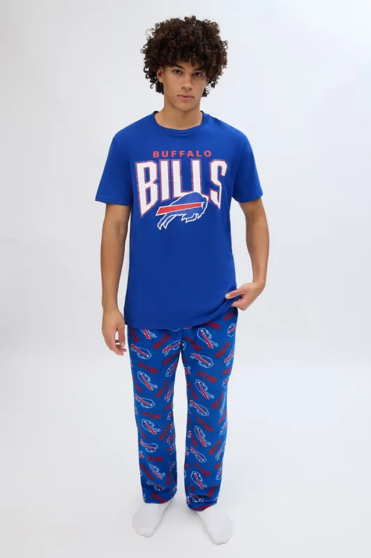 Buffalo Bills Graphic Pajama Tee And Plush Pants Set sold by Bluenotes