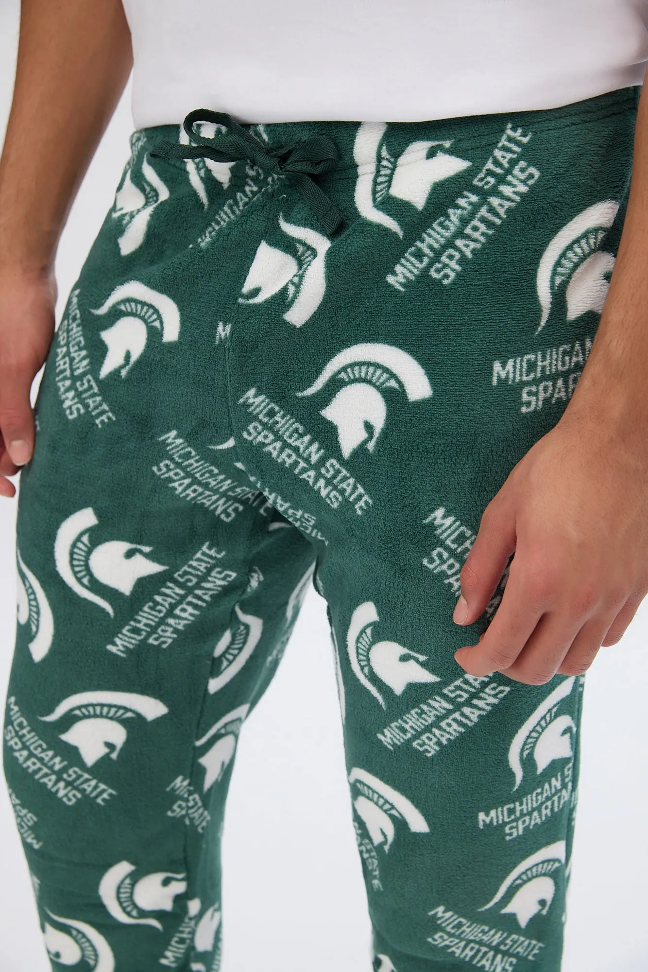 Michigan State Spartans Printed Plush Pajama Pants sold by Bluenotes product image thumbnail 2