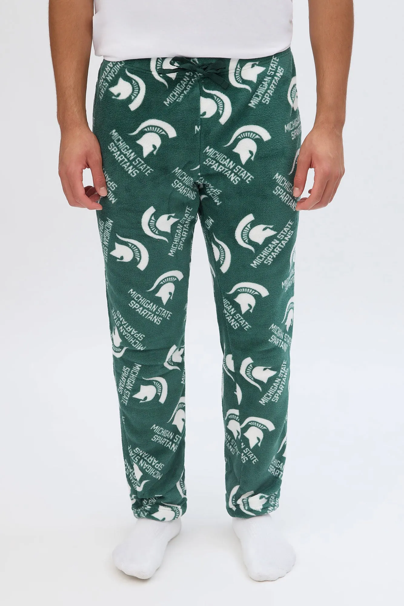 Michigan State Spartans Printed Plush Pajama Pants sold by Bluenotes