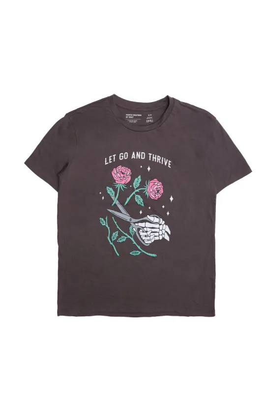 Let Go And Thrive Graphic Relaxed Tee sold by Bluenotes