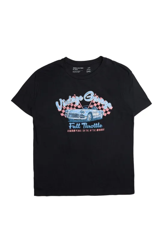 Vintage Garage Full Throttle Graphic Relaxed Tee sold by Bluenotes