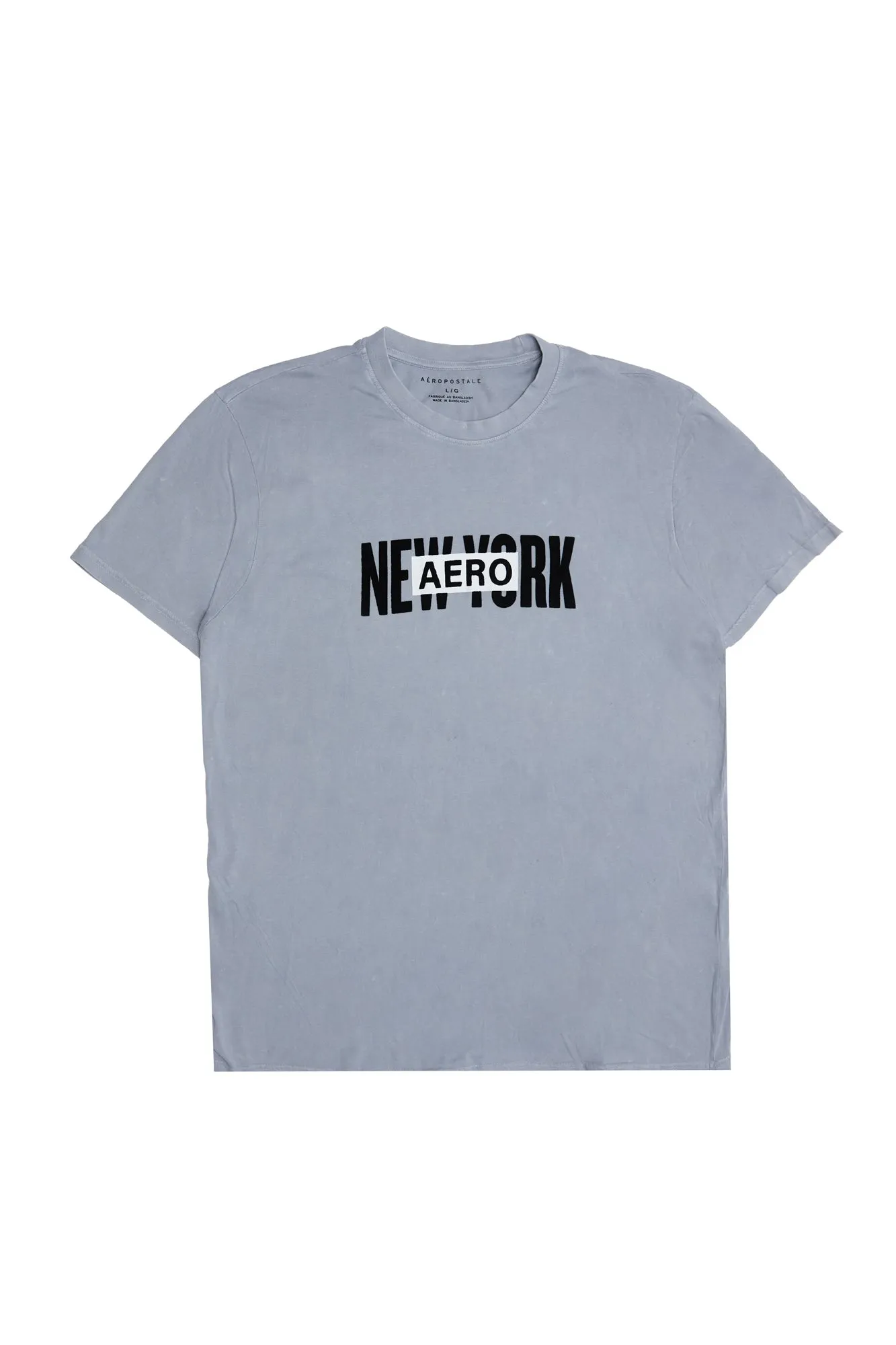 AERO New York Flocked Graphic Acid Wash Tee sold by Bluenotes