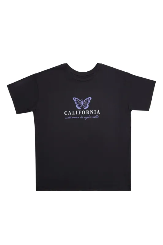 AERO California Butterfly Graphic Relaxed Tee sold by Bluenotes