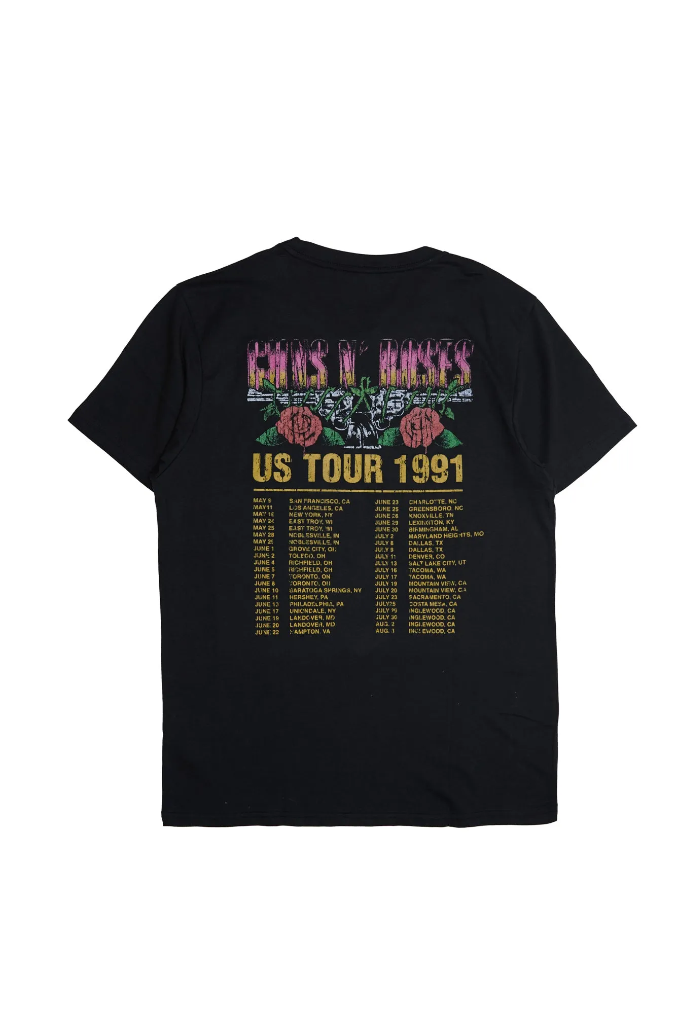 Guns N' Roses US Tour Graphic Acid Wash Tee sold by Bluenotes product image thumbnail 2