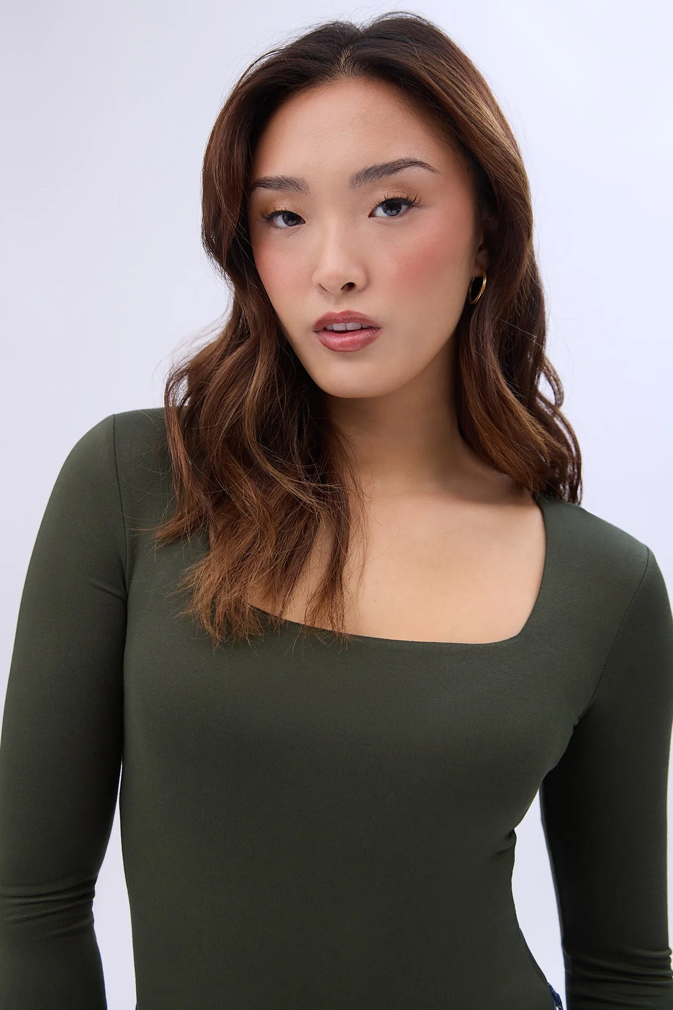 Long Sleeve Square Neck Bodysuit sold by Bluenotes product image thumbnail 2