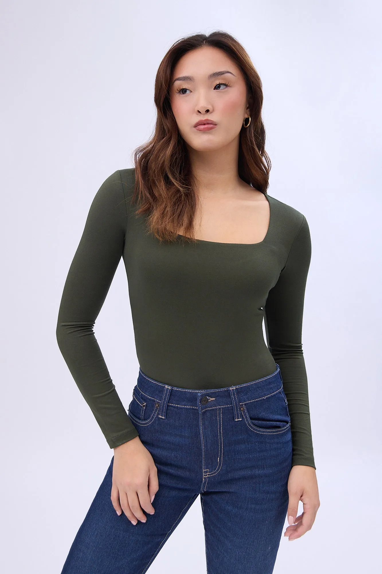 Long Sleeve Square Neck Bodysuit sold by Bluenotes