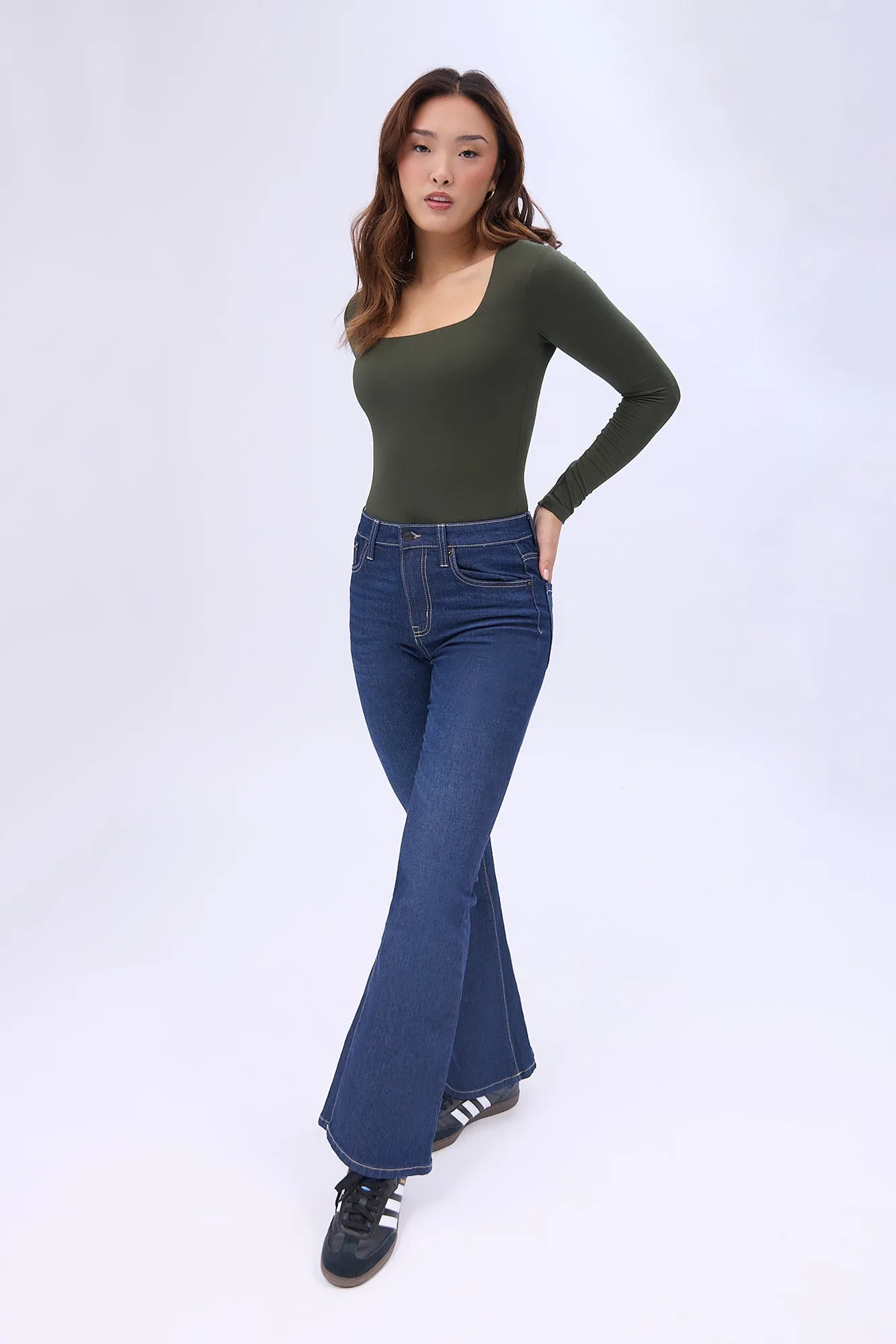 Long Sleeve Square Neck Bodysuit sold by Bluenotes product image thumbnail 3