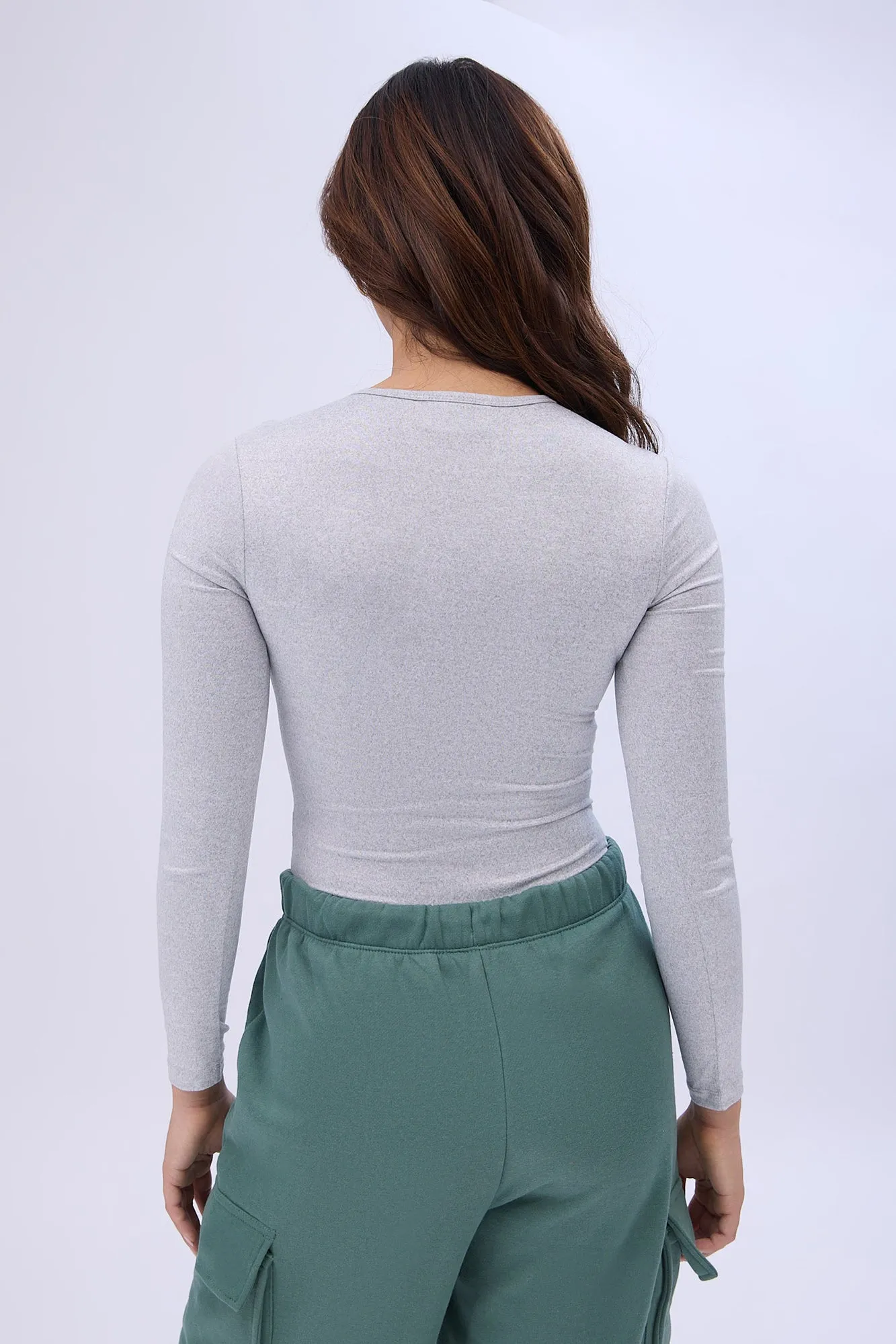 Long Sleeve Crew Neck Bodysuit sold by Bluenotes product image thumbnail 4