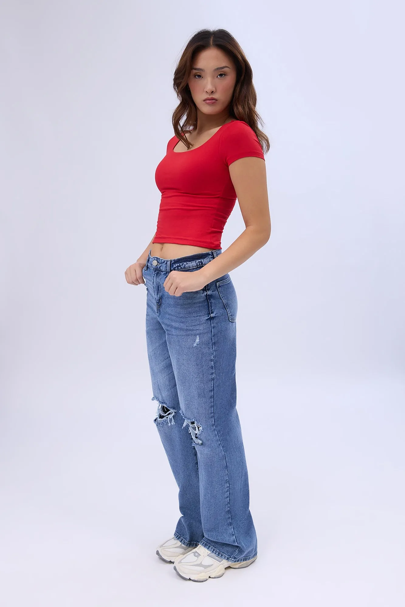 Super High Rise Wide Leg Jeans sold by Bluenotes product image thumbnail 4