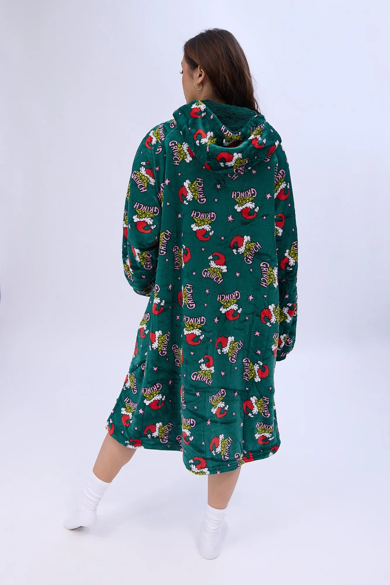 The Grinch Printed Oversized Hoodie sold by Bluenotes product image thumbnail 4