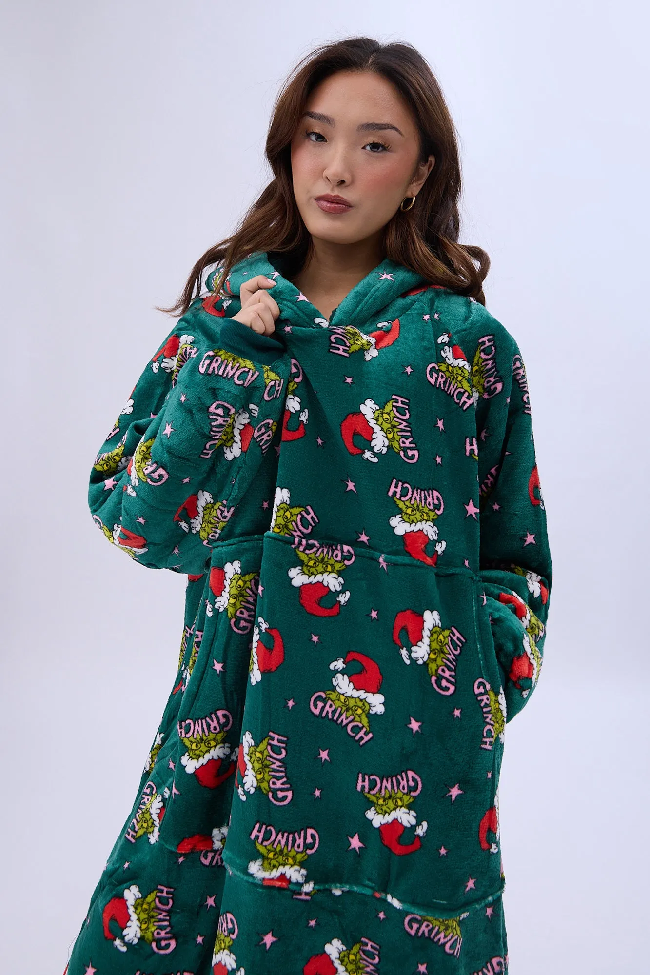 The Grinch Printed Oversized Hoodie sold by Bluenotes product image thumbnail 3