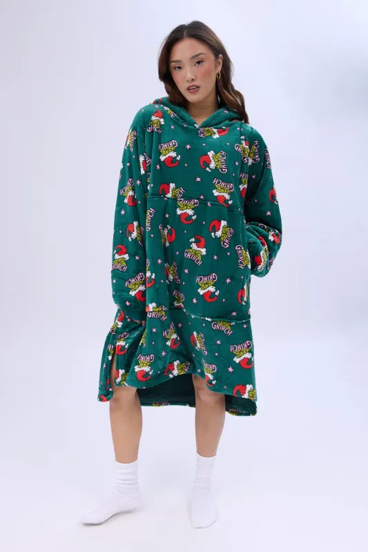The Grinch Printed Oversized Hoodie sold by Bluenotes