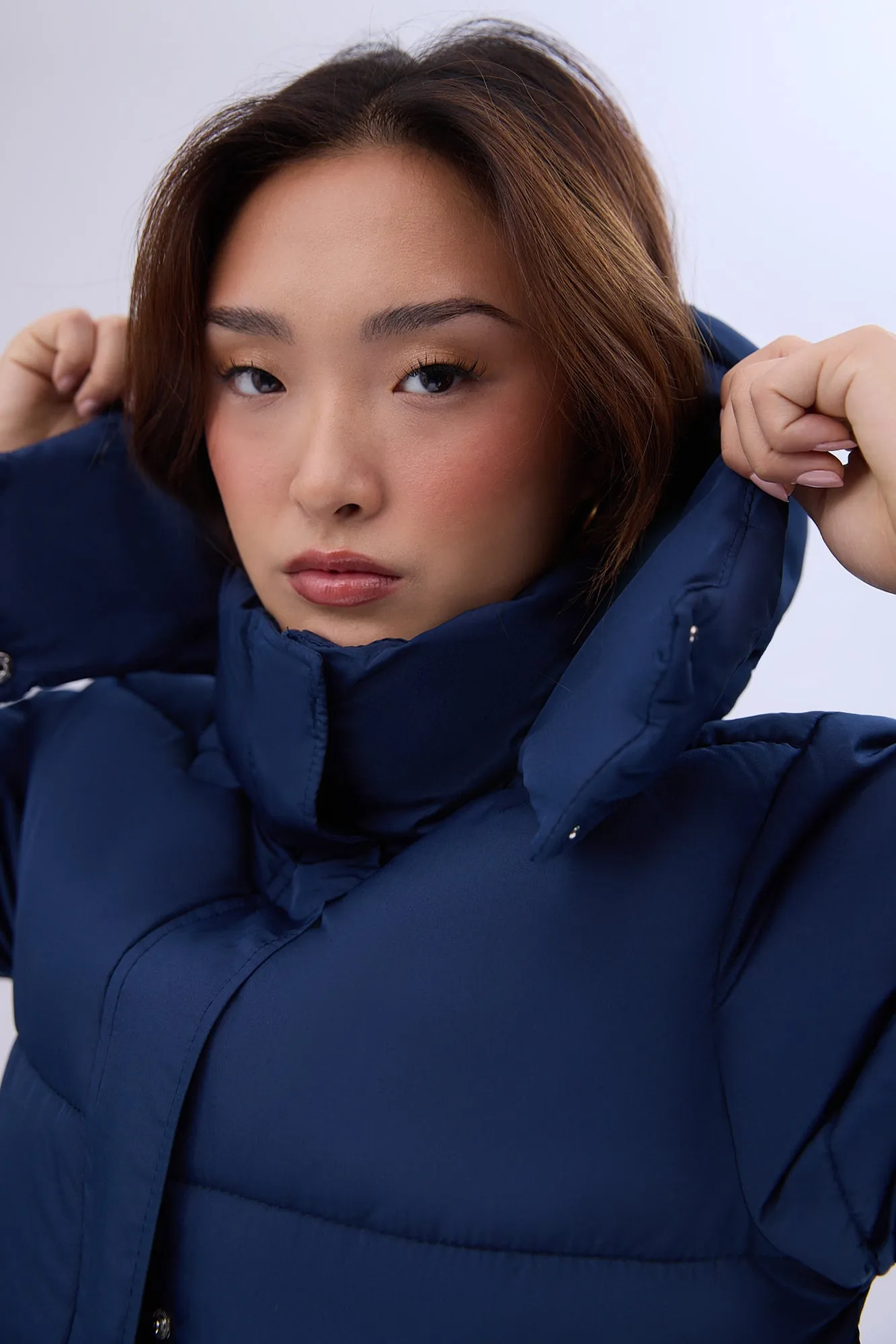 Long Hooded Puffer Jacket sold by Bluenotes product image thumbnail 3