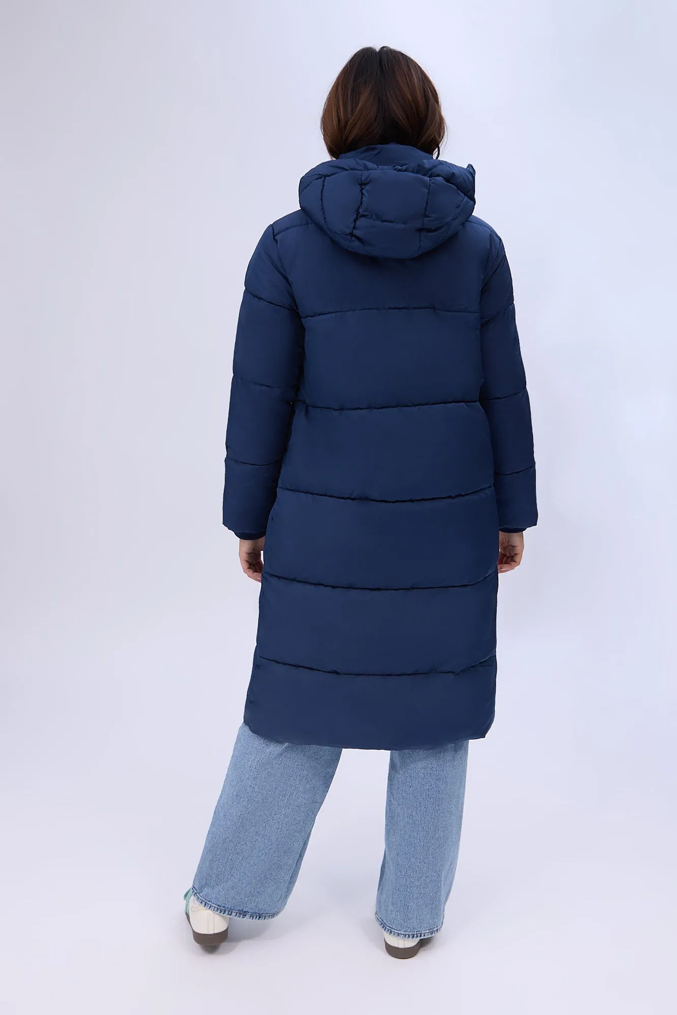 Long Hooded Puffer Jacket sold by Bluenotes product image thumbnail 4