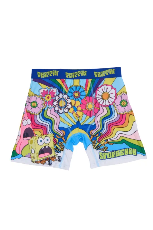 SpongeBob Trippy Flowers Printed Boxer Briefs sold by Bluenotes