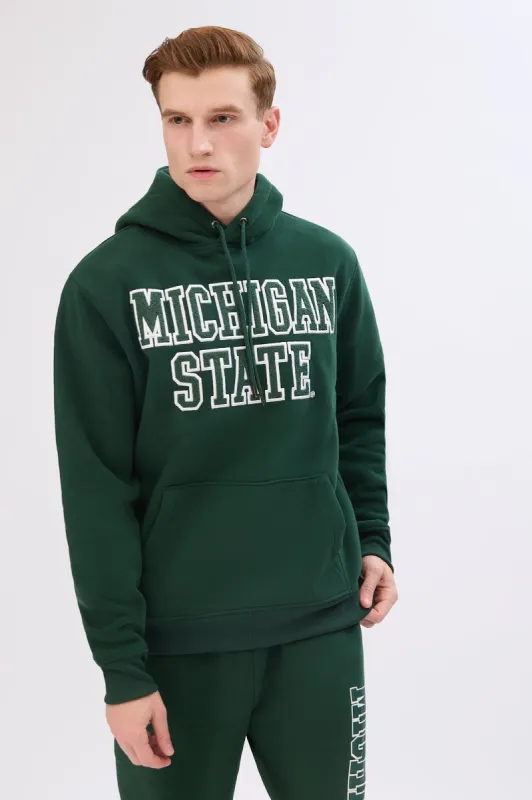 Michigan State Chenille Patch Hoodie sold by Bluenotes