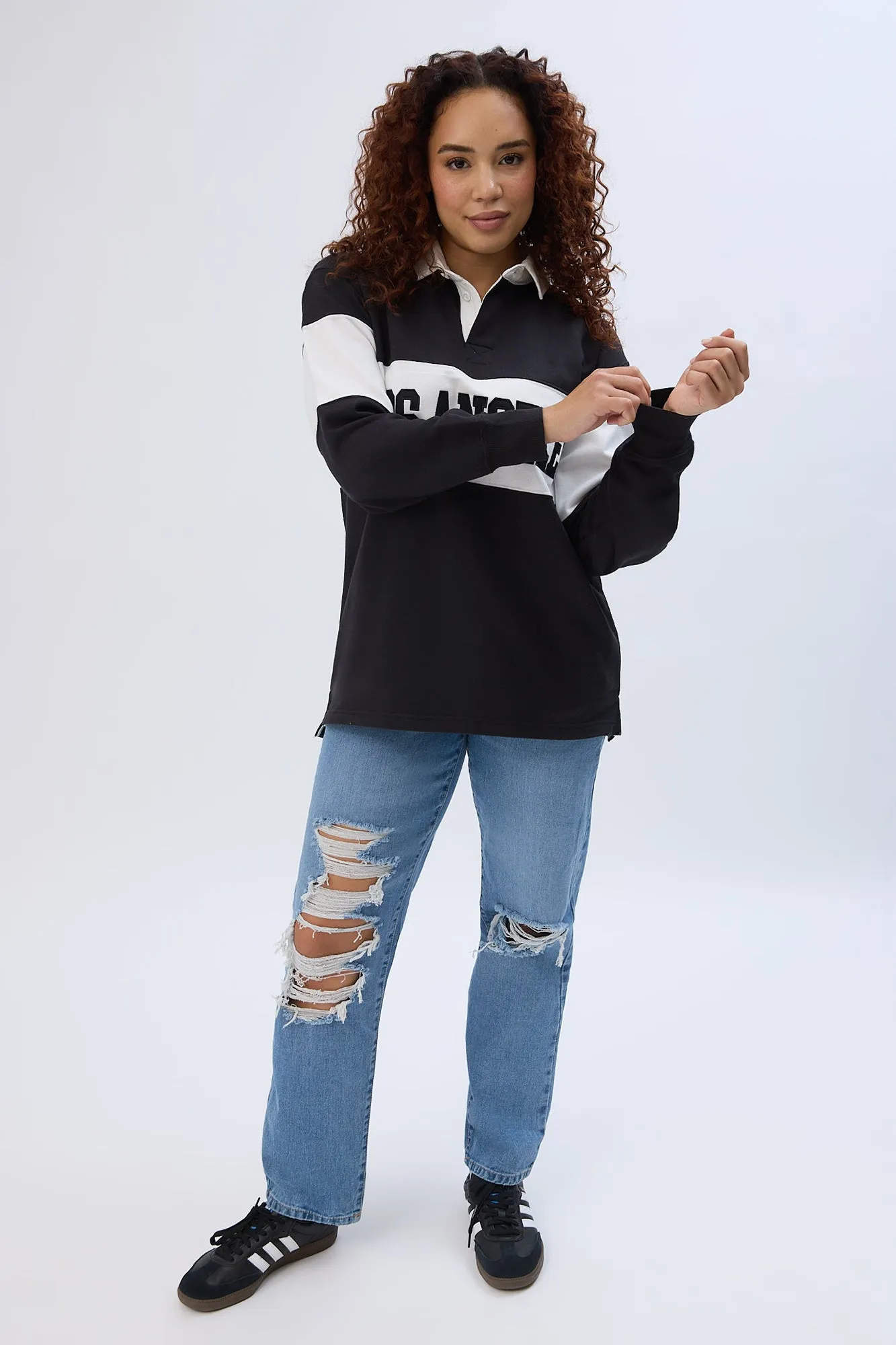 Colour Block Rugby Sweatshirt sold by Bluenotes product image thumbnail 4