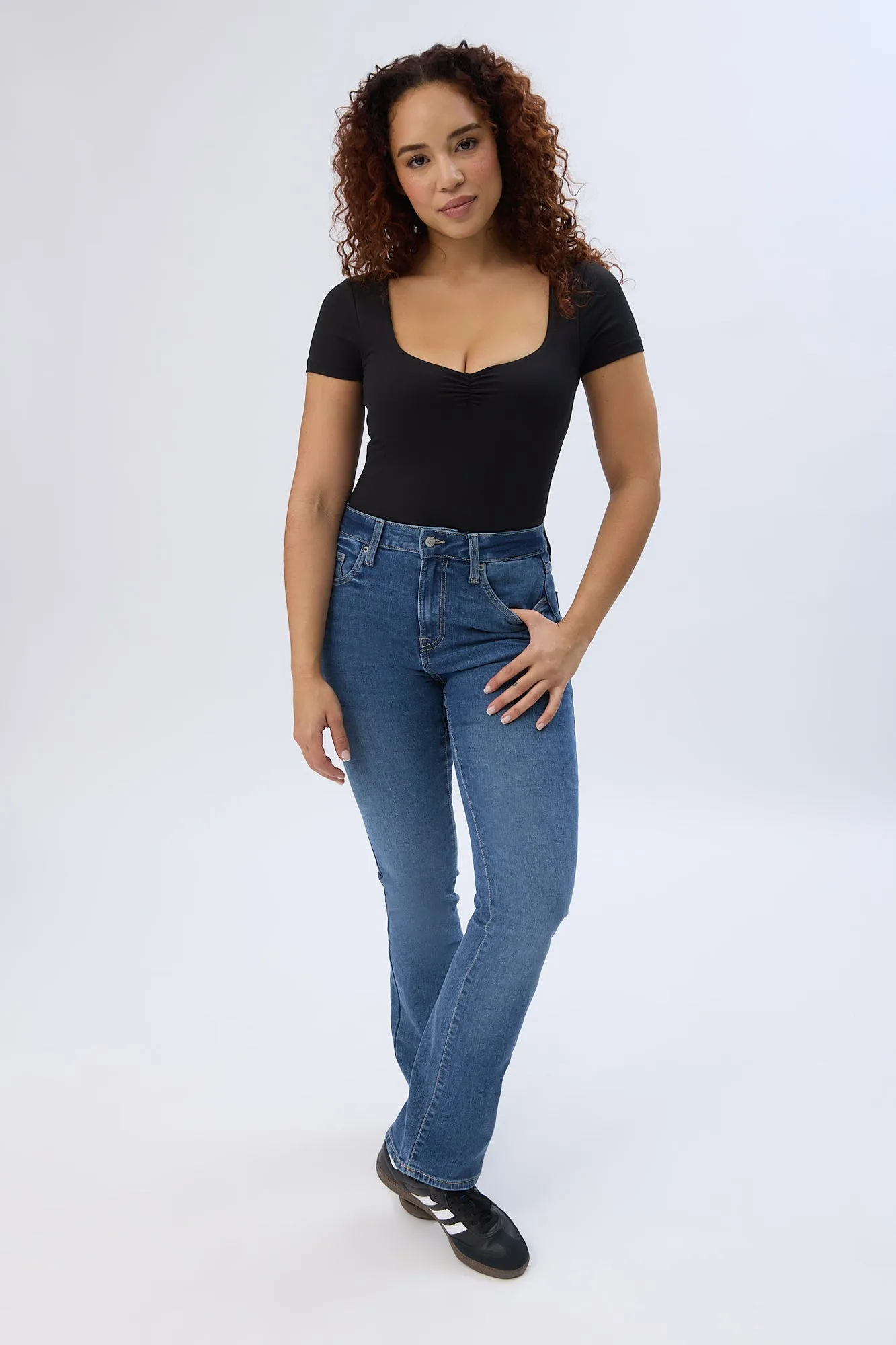 Short Sleeve Sweetheart Neckline Bodysuit sold by Bluenotes product image thumbnail 3