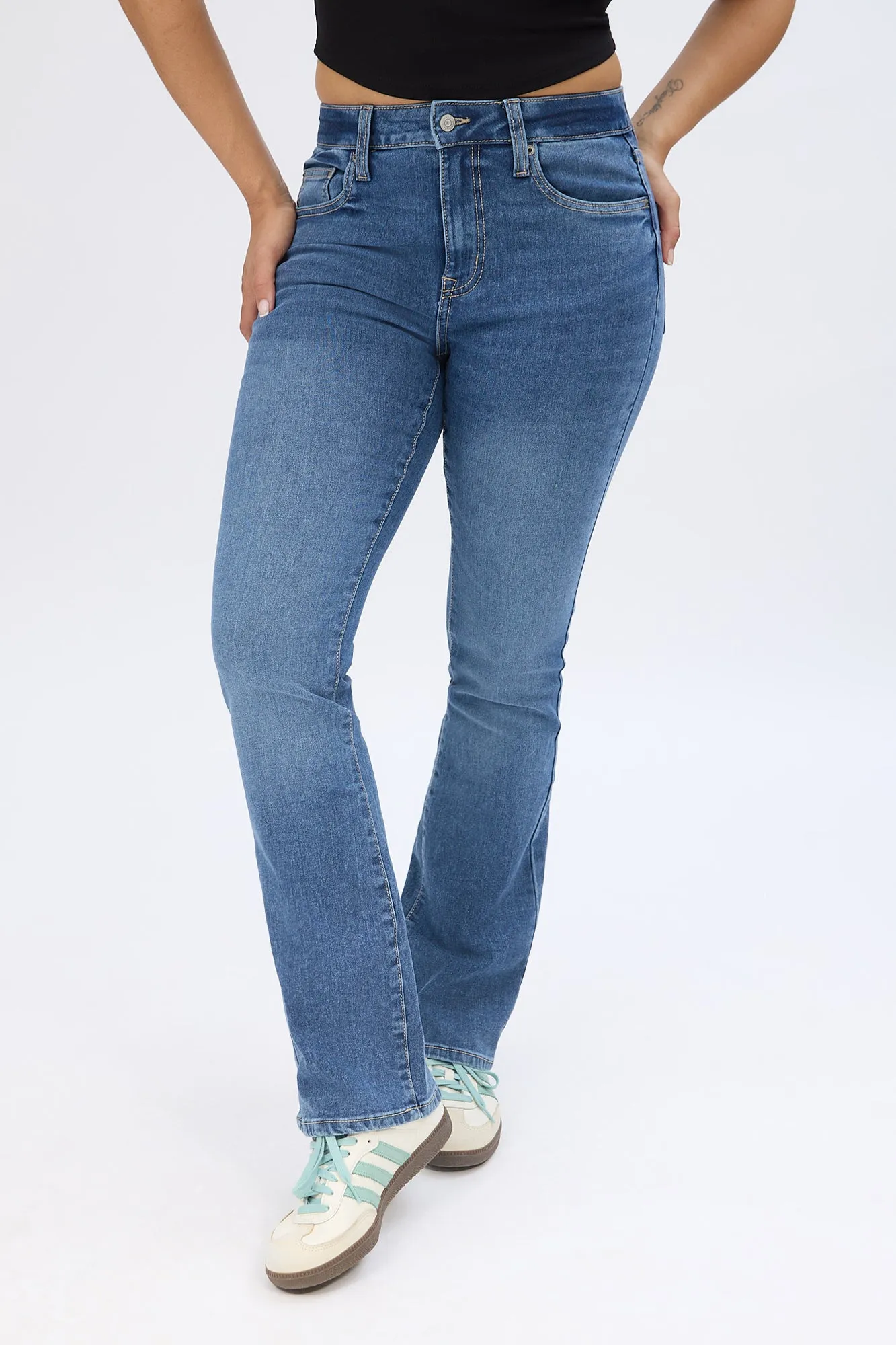 High Rise Bootcut Jeans sold by Bluenotes