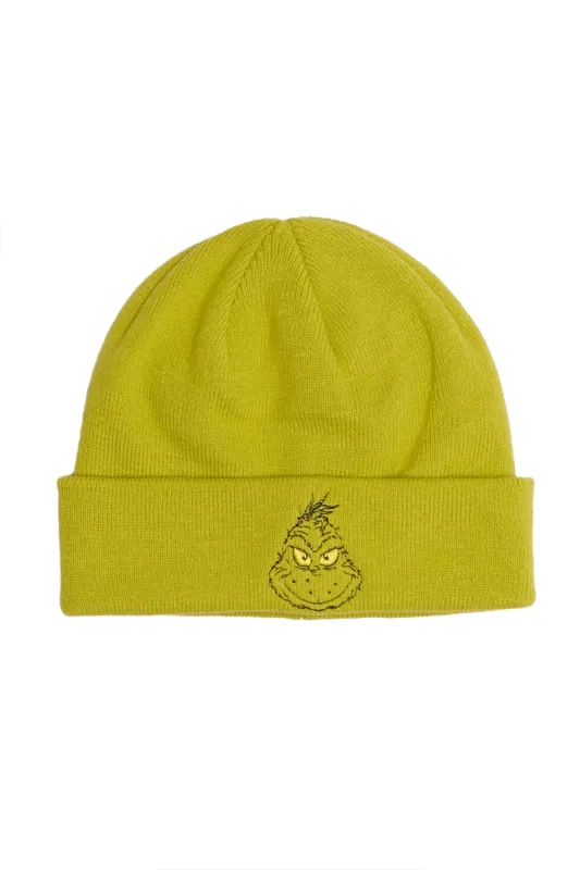 The Grinch Ribbed Beanie sold by Bluenotes